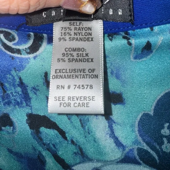 Cache Royal Blue Cap sleeve V-neck Belted Dress Size 12/Large - Picture 10 of 10